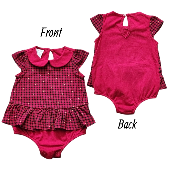 3-Piece First Impressions Baby Girl Floral Pink Red Bodysuit Set Size 3-6 Months - Picture 3 of 7